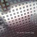 Hoja de metal perforada con orificio cuadrado de aluminio
